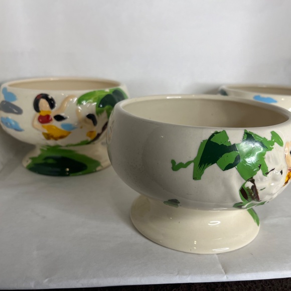 Set of Three Rare Vintage Scorpion Tiki Bowl Hula Girls Sirens Japan Sang Kung - Picture 9 of 16